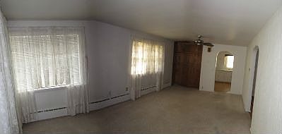 Living room w/built-in storage