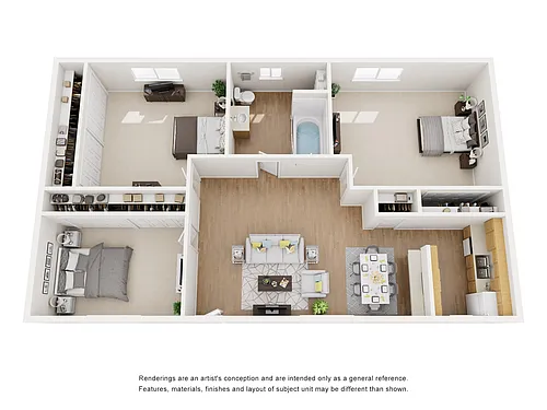 Floor plan C1 - 3 Bed/1 Bath