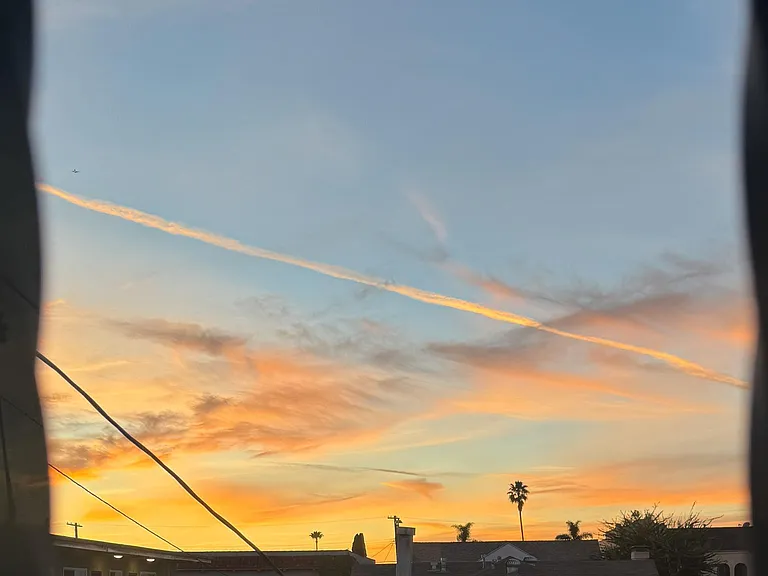 Sunset view from the bedroom