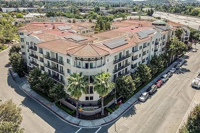 Aerial shot of property
