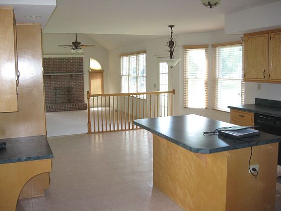 familyroom and kitchen