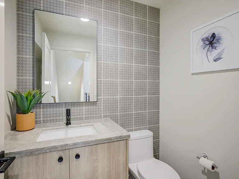 Convenient second-floor guest bathroom.