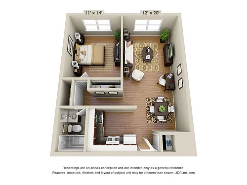 Floor plan 1 Bedroom