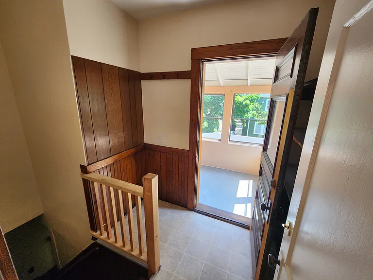 Rear stairwell and porch area