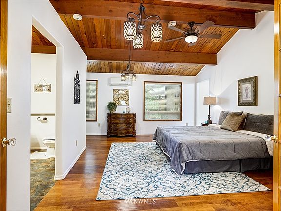 French doors open into large master bedroom.