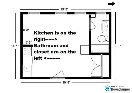 Floor plan Studio - Right