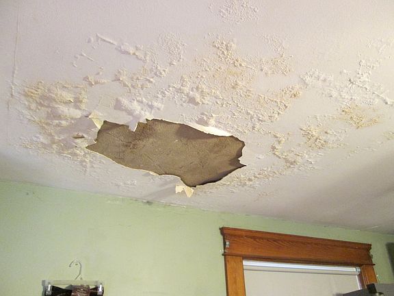 Roof leak in living room