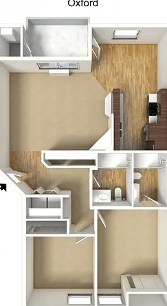 Oxford - 2 Bedroom, 2 Bath Oxford - 2 Bedroom, 2 Bath