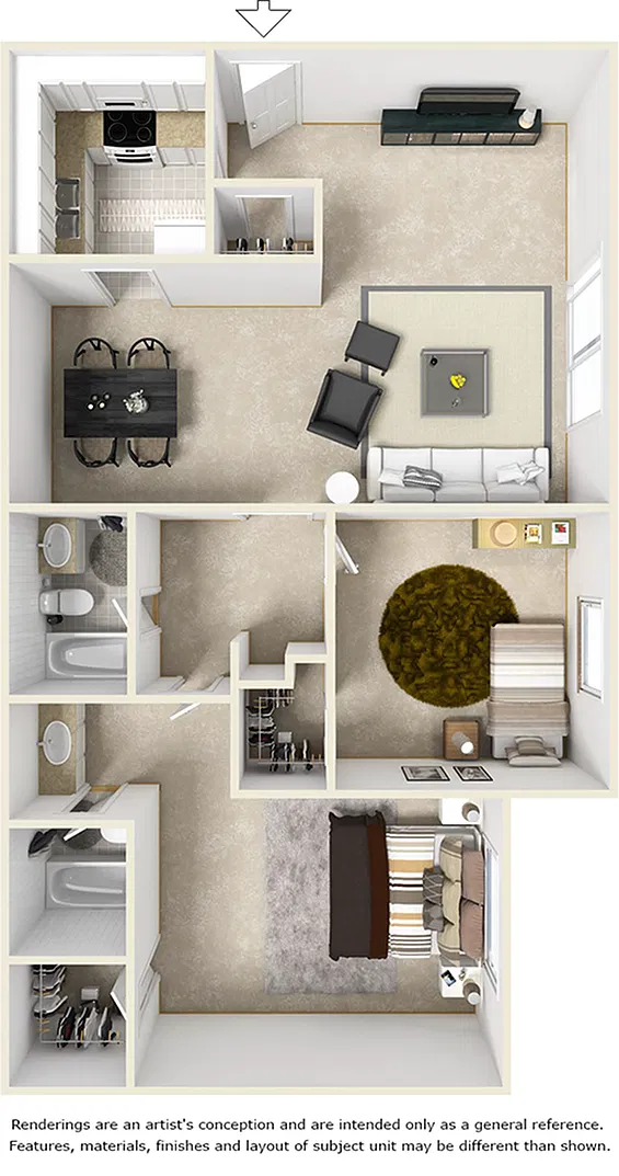 Floor plan Bel-Air 2/2