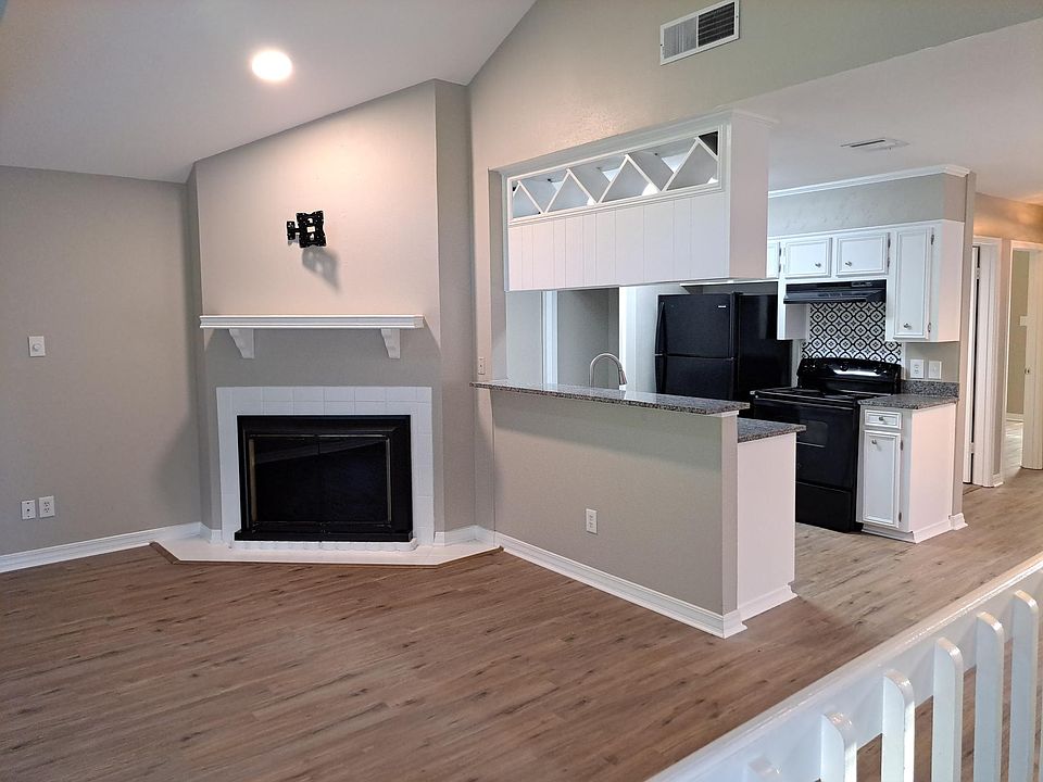 Family room with fireplace