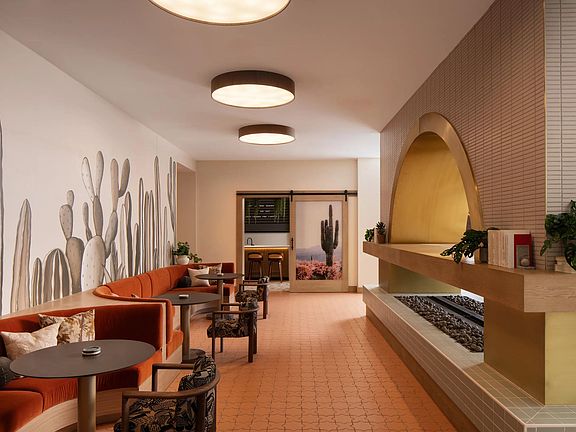 Desert-inspired design meets inviting lounge spaces at Modera Rio Salado_perfect for gathering or unwinding in style.