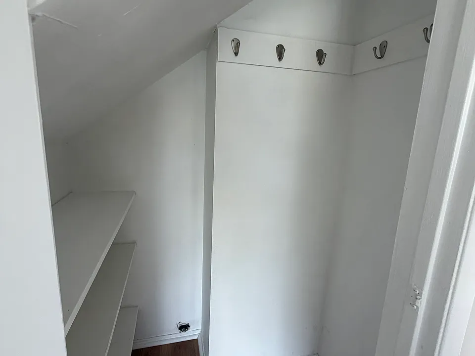 shoe closet in living room