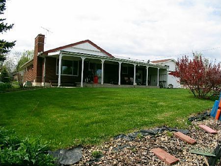 backyard and covered patio