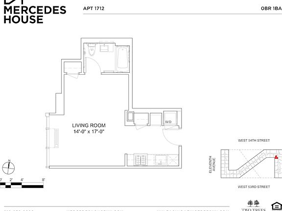 2nd image of 550 W 54th St APT 1712