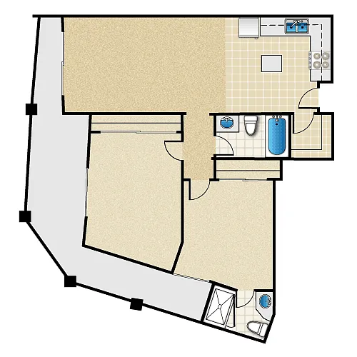 Floor plan 2BR 2BA - FLOOR PLAN A - 972 HILGARD