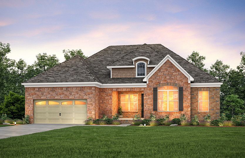 Southampton Exterior 8 features Stone, Brick, Shakes and Covered Front Porch