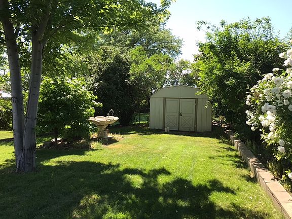 Large shed and fountain