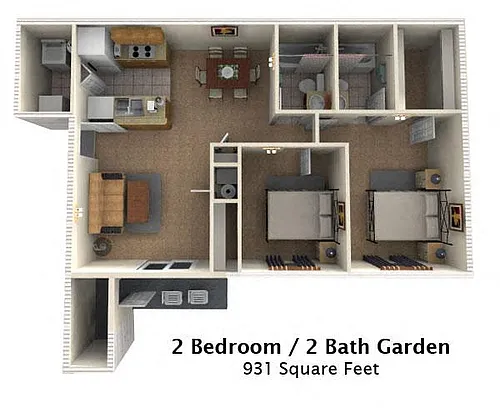 Floor plan Two Bedroom Flat B