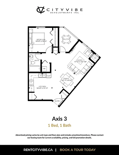Floor plan 1 Bedroom