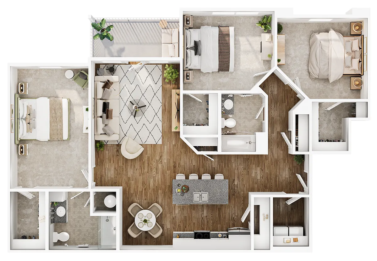 Floor plan 3 Bedroom Premier Encore