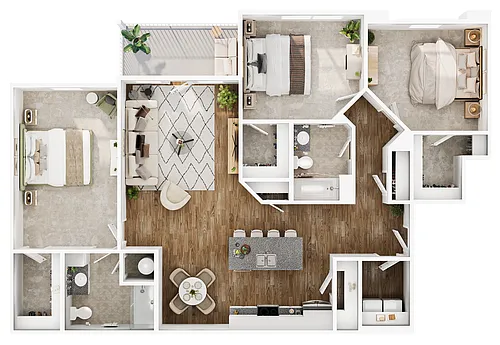 Floor plan 3 Bedroom Premier Encore