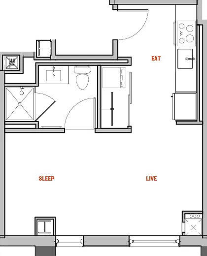 F1 floor plan The Eddy