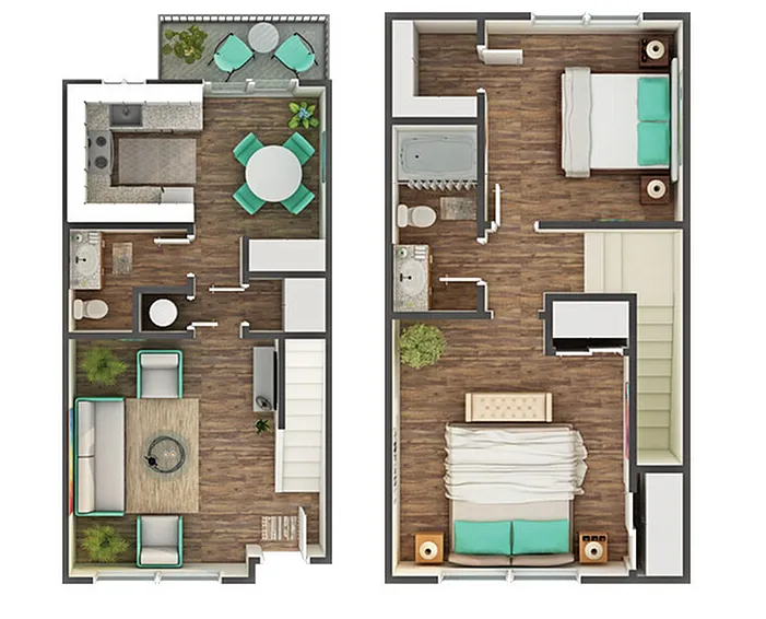 Floor plan Cobalt 2x1.5