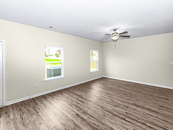 The family room has plenty of natural light