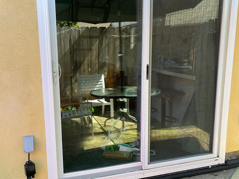 glass door entry for extra interior light