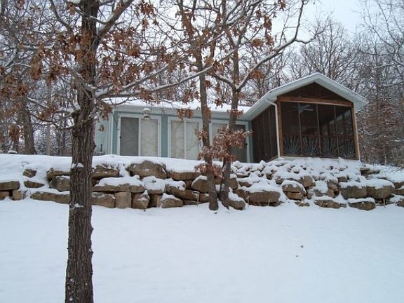 Cabin snow.