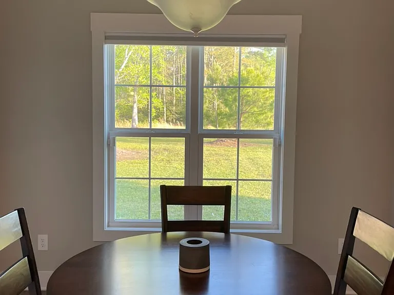 Dining area looking out over back yard