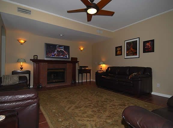 Family Room with cozy fireplace