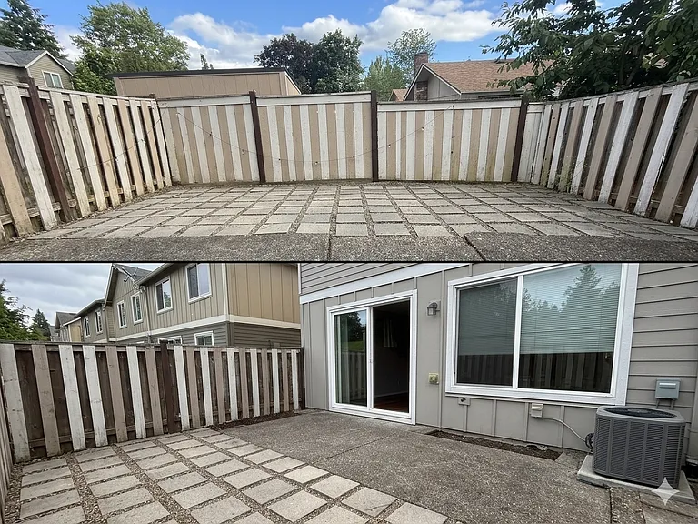 Private fenced patio/backyard area.