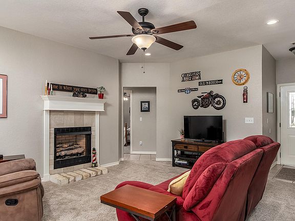 Living room with gas fireplace