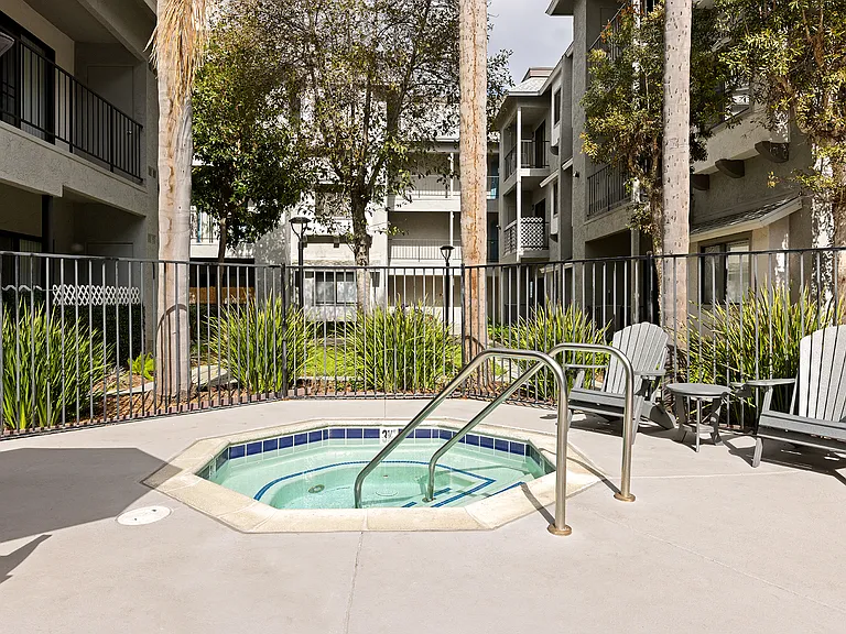 Warm up and recharge in the hot tub.