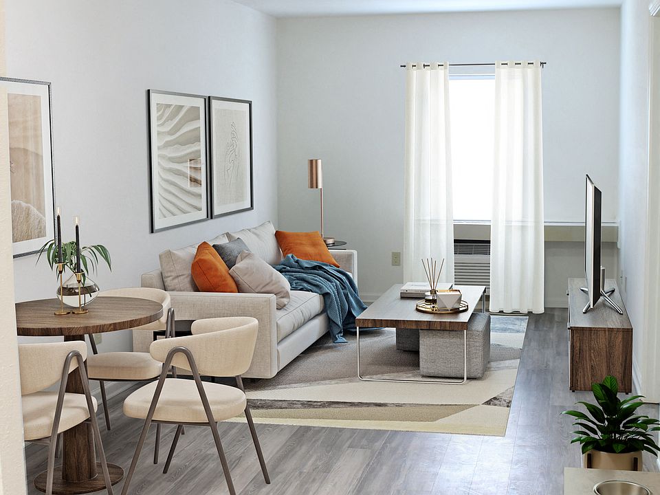 staged living room newly renovated