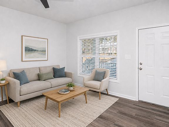 virtually staged living room