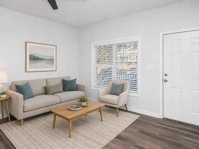 virtually staged living room