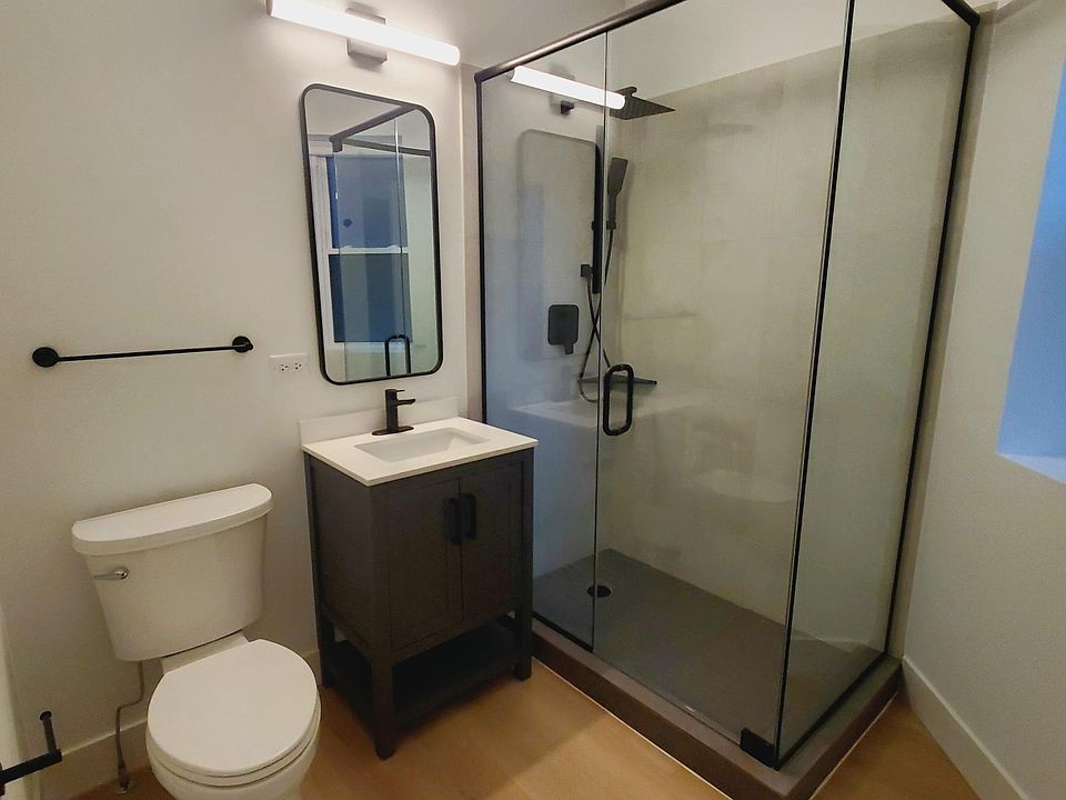 Bathroom 1 with walk-in shower