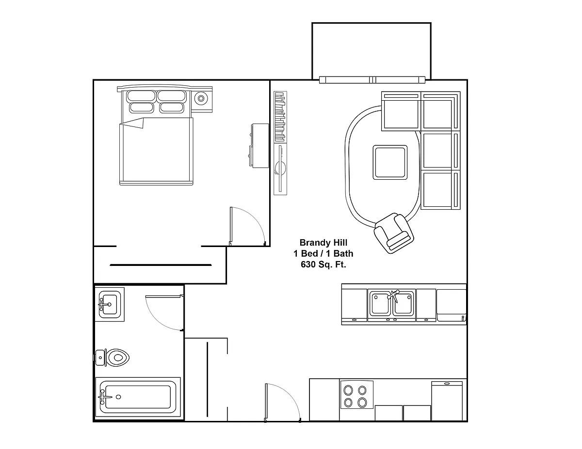 Floor plan 1 Bedroom