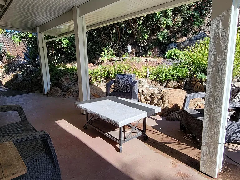 Back Patio- off kitchen and dining.