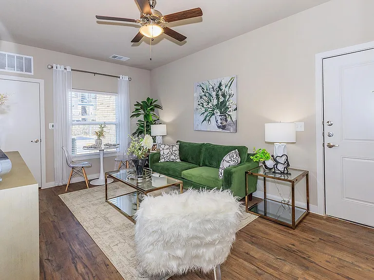 Vantage at McKinney Falls A1 Living Room