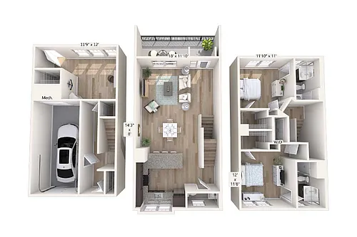 Floor plan B2T-1641sq-2608