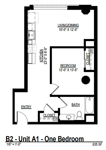 Floor plan 1 Bedroom
