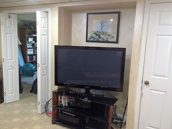 Family room in basement