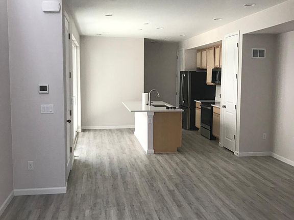 Kitchen and living room on the main floor