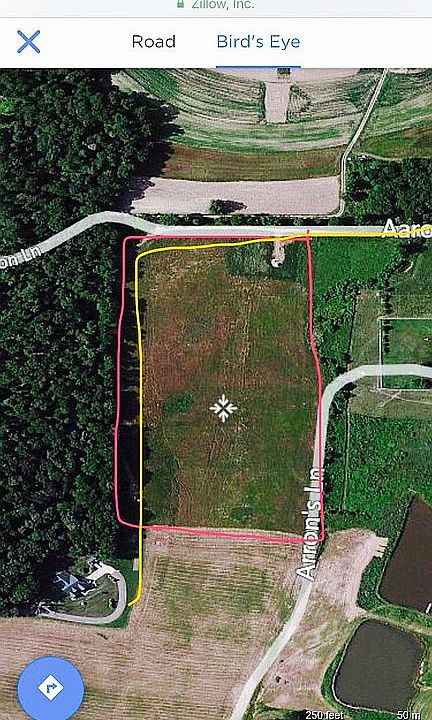 Property out line in pink