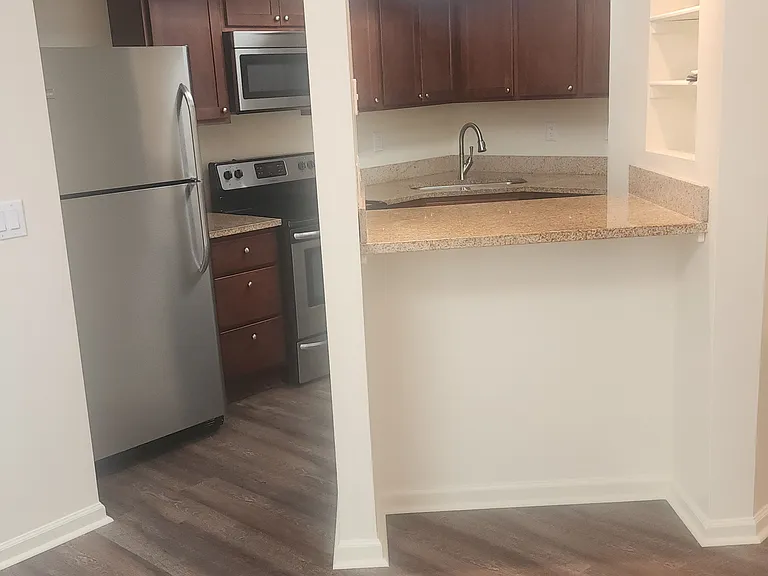 Kitchen/bar area from living room.