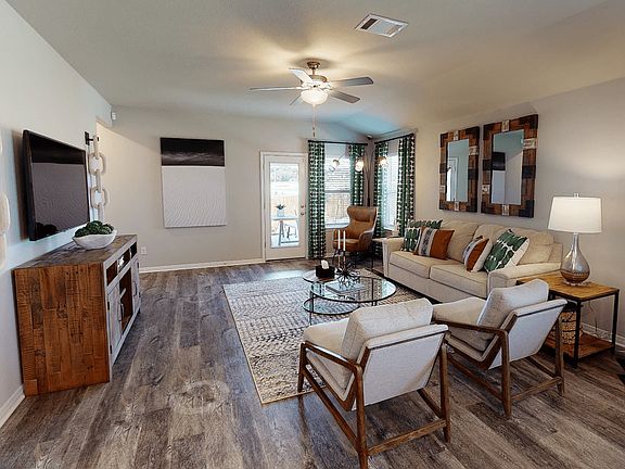 Entertain guests in the spacious family room.