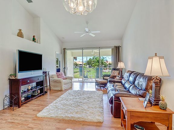 Large living room with high ceilings